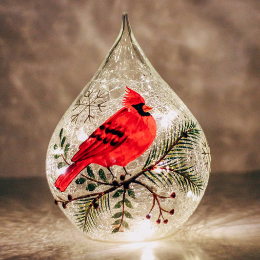 Cardinal Teardrop with LED Lights