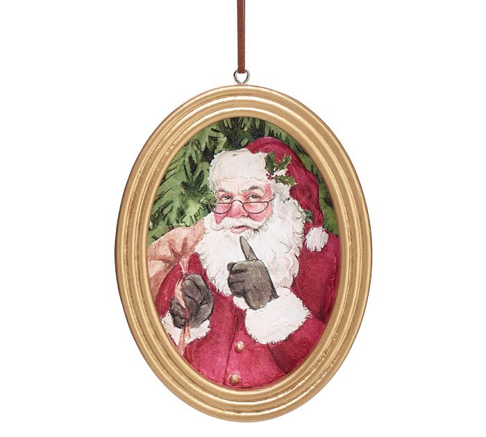 FRAMED SANTA PORTRAIT ORNAMENT