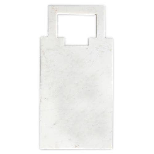 Marble Serving Tray W/ Carved Square Handle (2 colors)