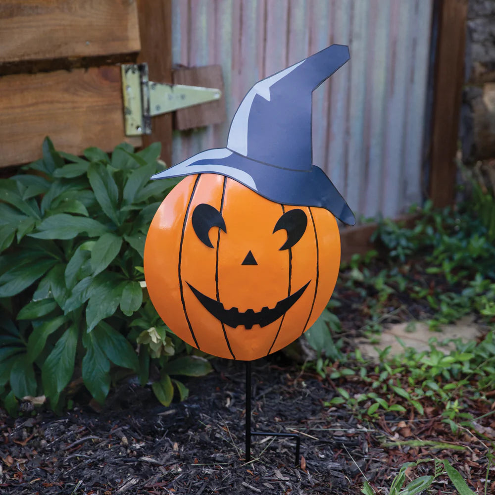 Jack-o-Lantern garden stake