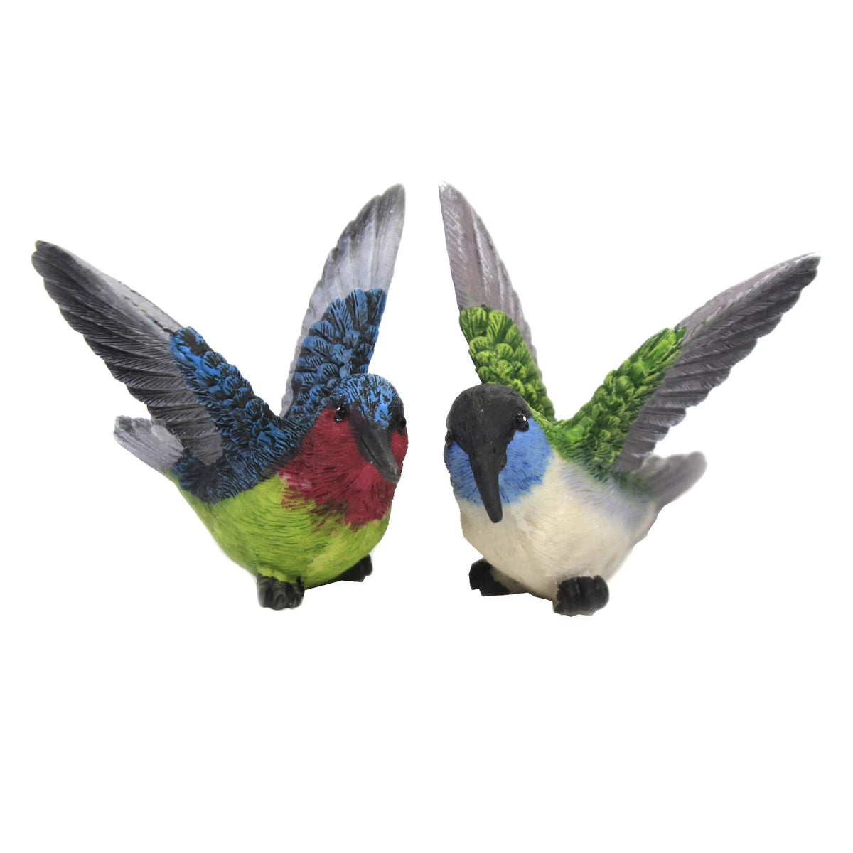 Mini Resin Flying Hummingbird Figurines Set of 4