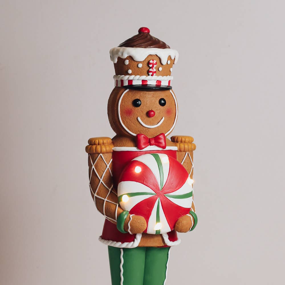 Peppermint Gingerbread Man LED (hand-crafted)