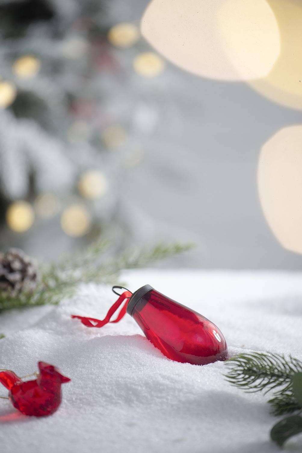 Tear Drop Ornament - Red