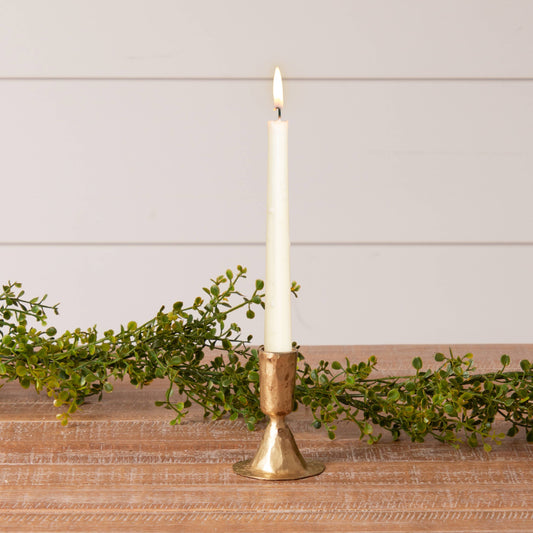 Gold Tone Hammered Taper Holder