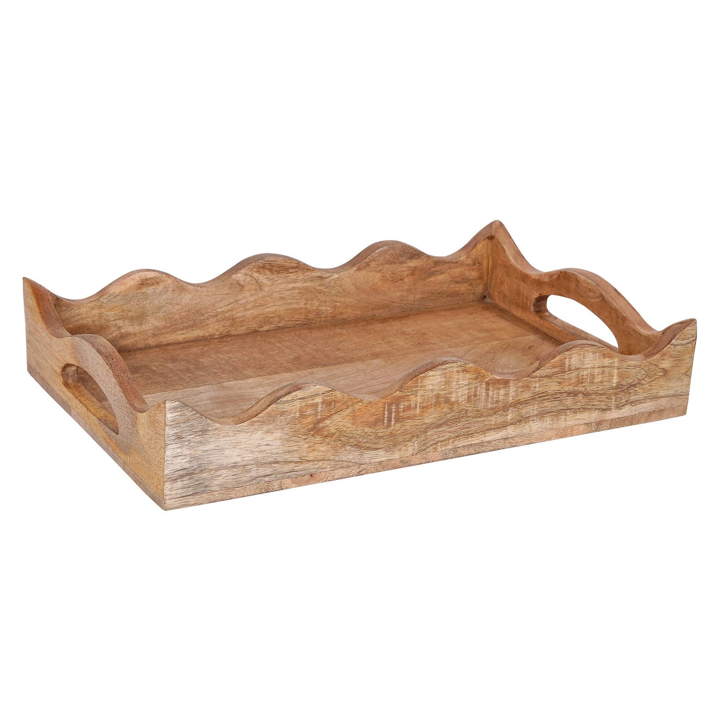 Scallop Mangowood Large Tray