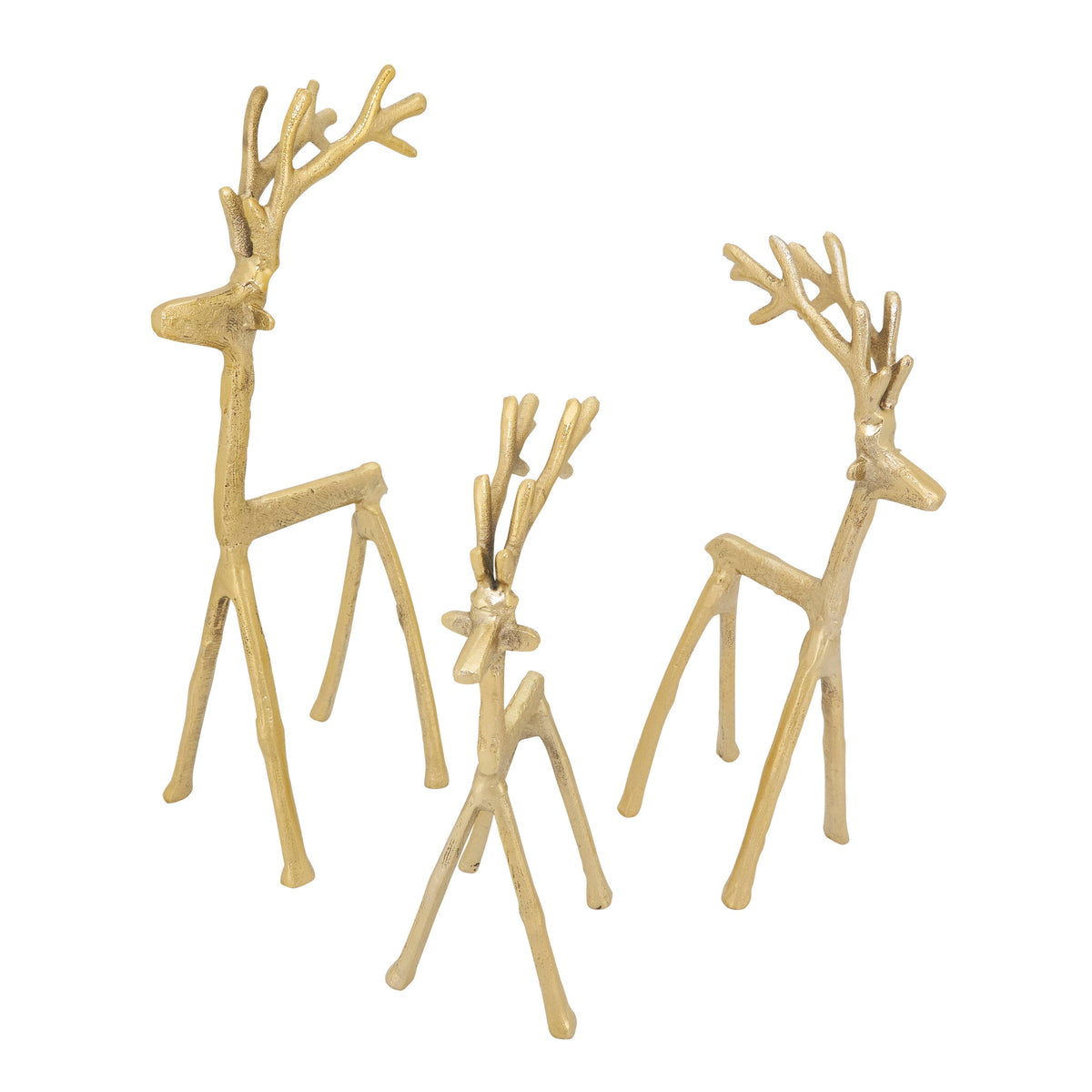 Reindeer Figurines (3 Sizes in Silver & Gold)