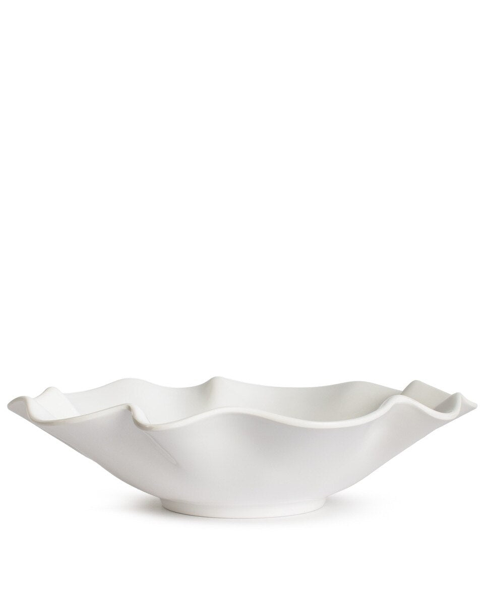 Ripple Melamine Serving Bowl- white