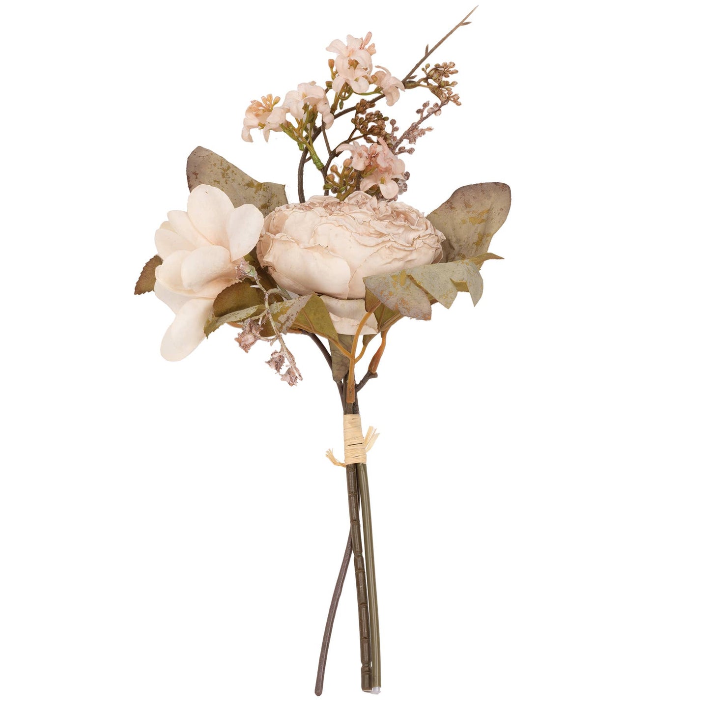 Cabbage Rose Bouquet- Ivory / Blush