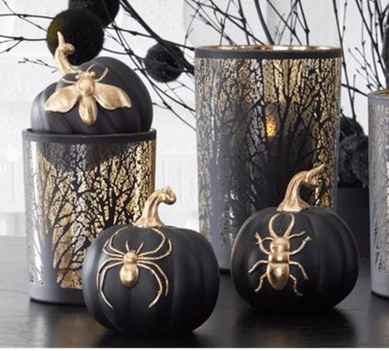 Black & Gold Insect Pumpkins (3 styles)