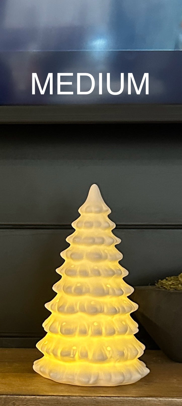 White Ceramic Led Christmas Trees (3 Sizes)