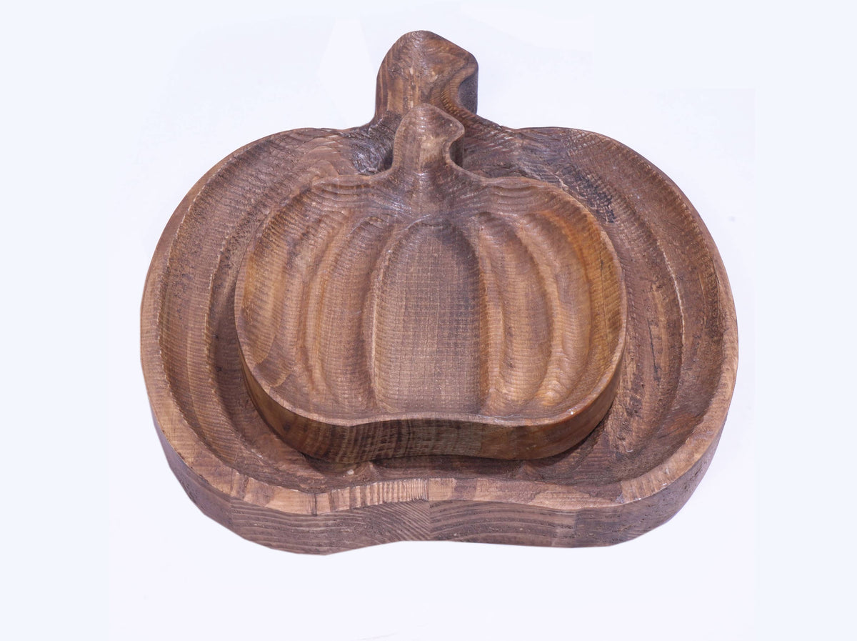Wooden Pumpkin Trays (2 sizes)