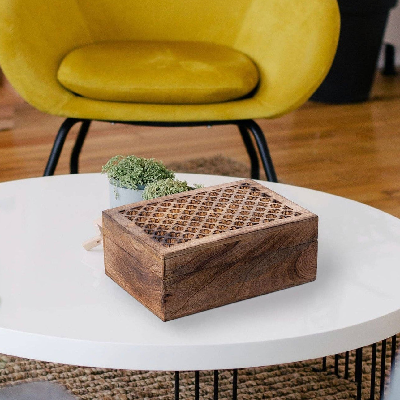 Trellis Mango Wood Box