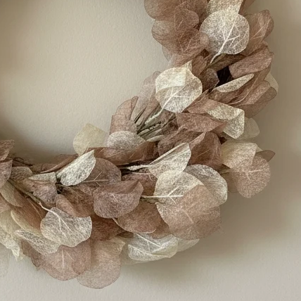 25.5" Weathered Silver Dollar Eucalyptus Wreath