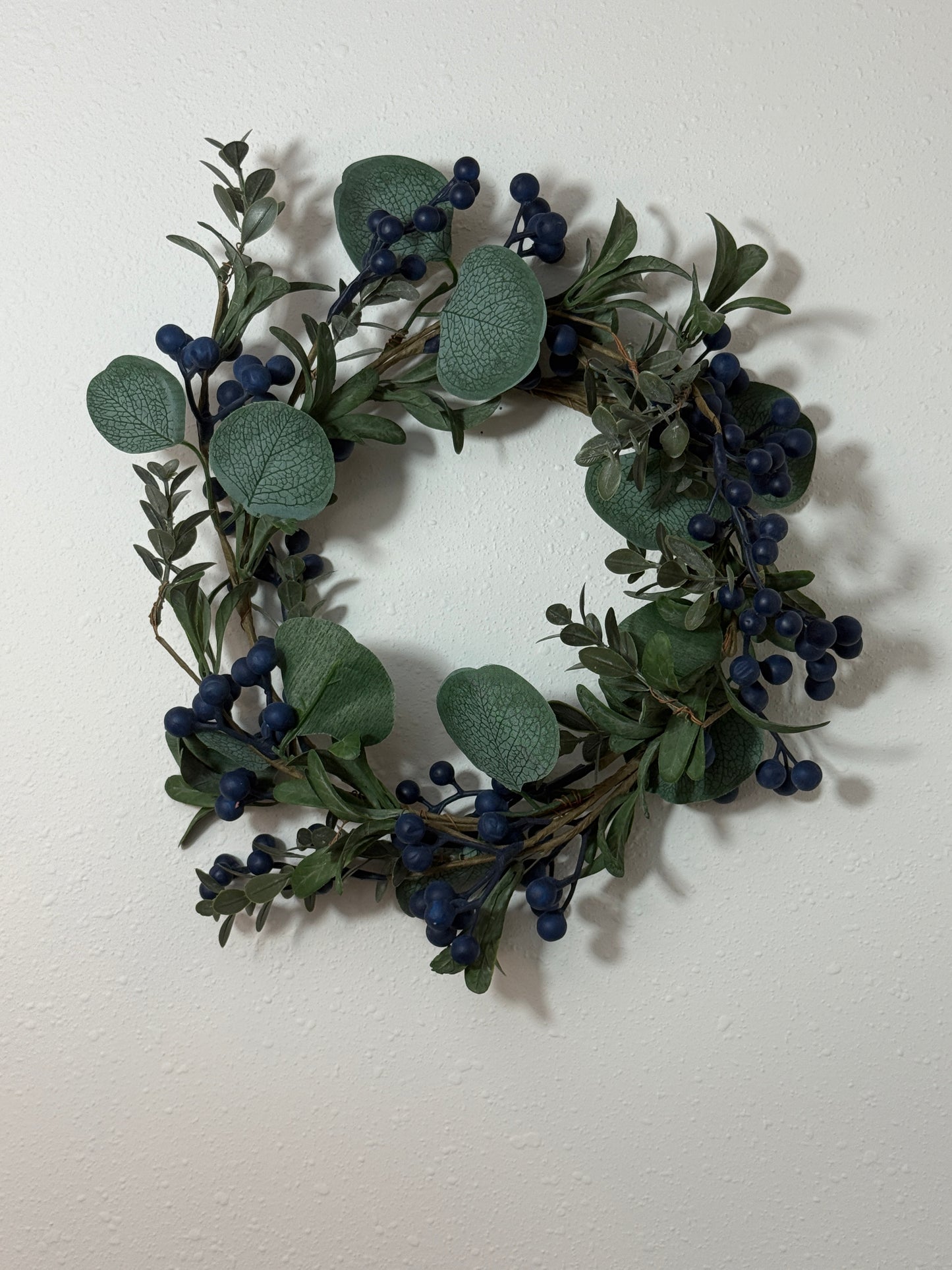 Blue Berry and Sliver Dollar Eucalyptus Candle ring