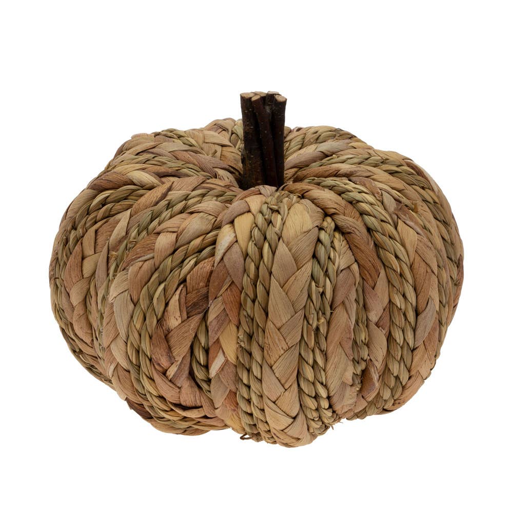 6" Dia. Woven Wicker Pumpkin Fall Autumn