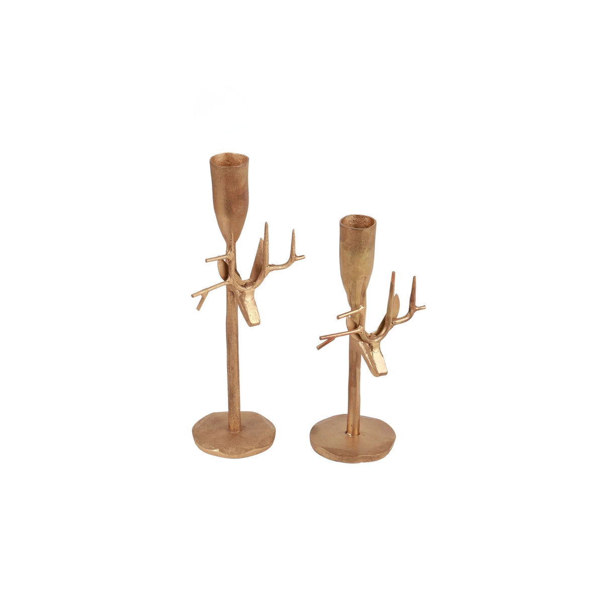 Aster Reindeer Candle Holders - Set of 2