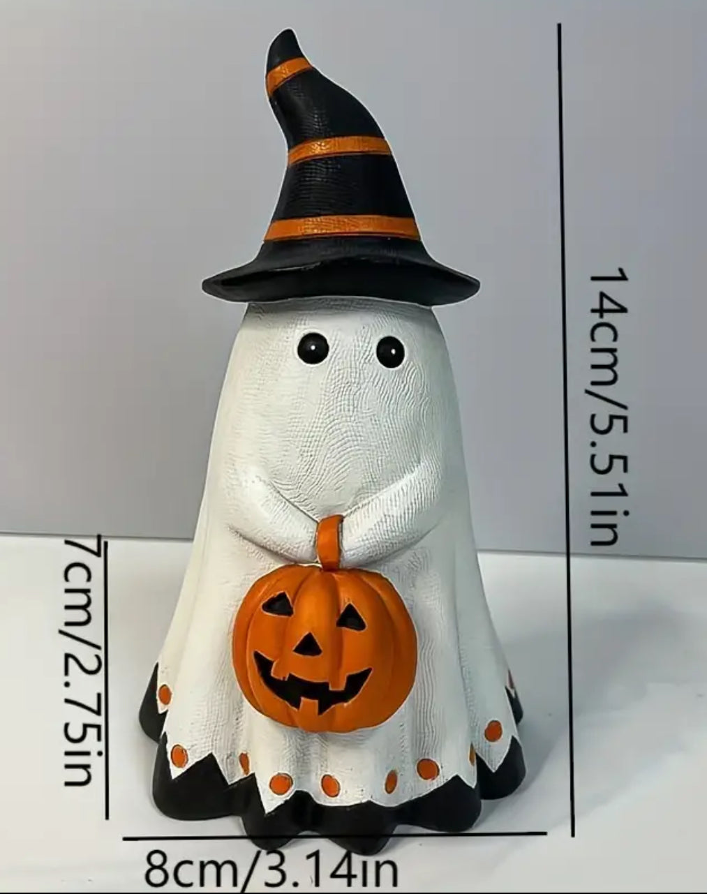 Ghost Witch w/ Pumpkin (2 sizes)