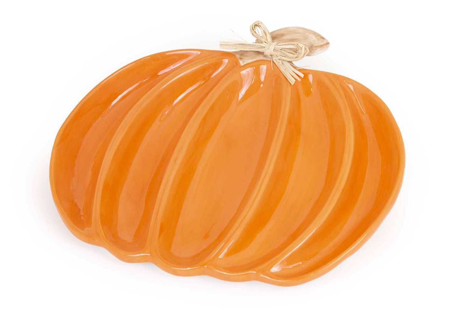 12" Long Divided Pumpkin Platter Fall