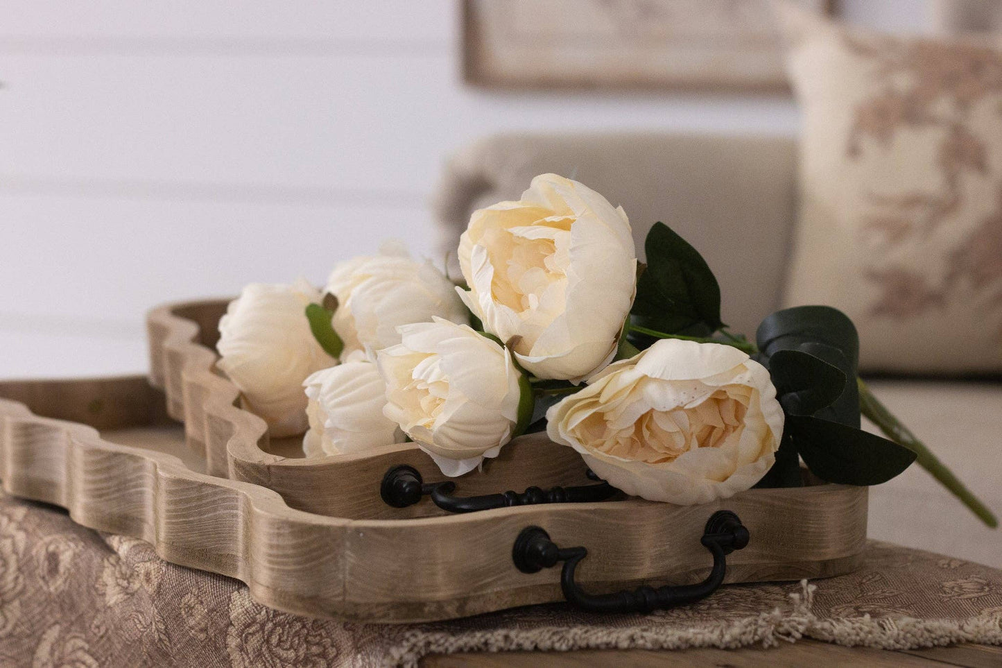 Trays - Scalloped Natural Wood (2 sizes)