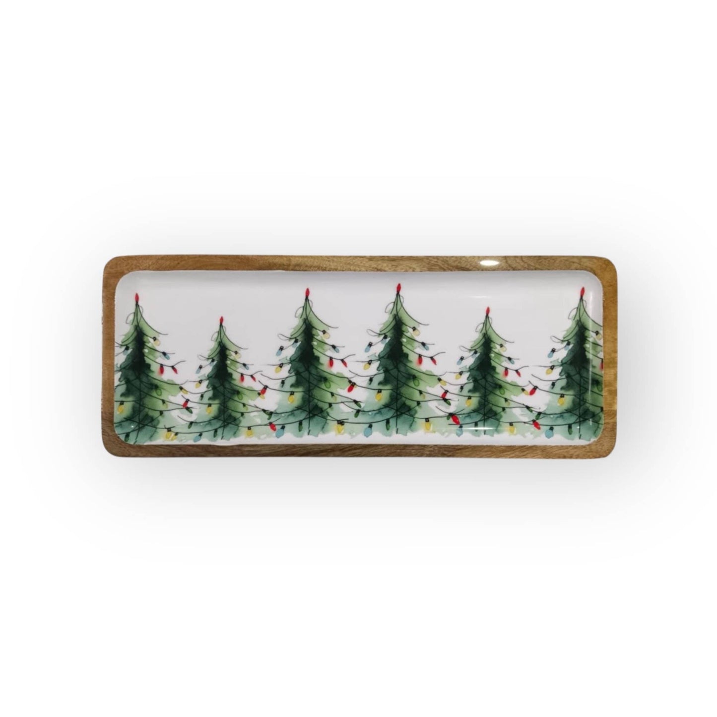 18" Christmas Trees Tray