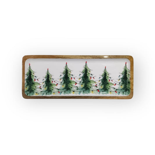 18" Christmas Trees Tray