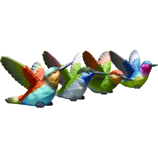 Mini Resin Flying Hummingbird Figurines Set of 4