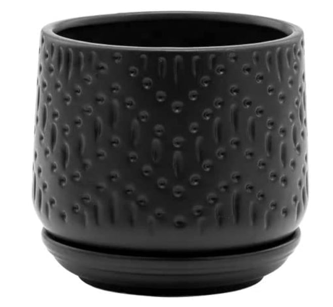 Chevron Black planter