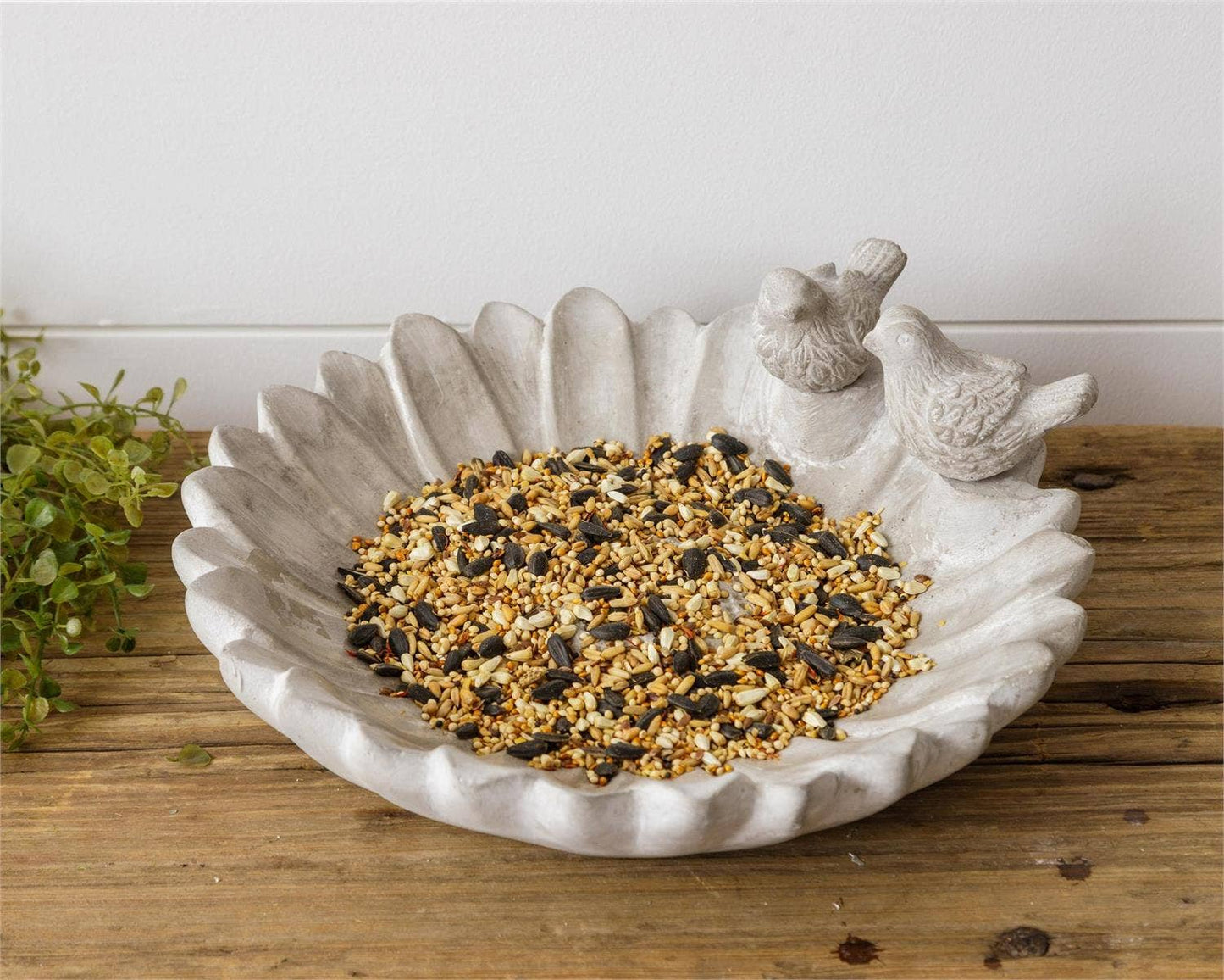 Sculpted Cement Bird Feeder
