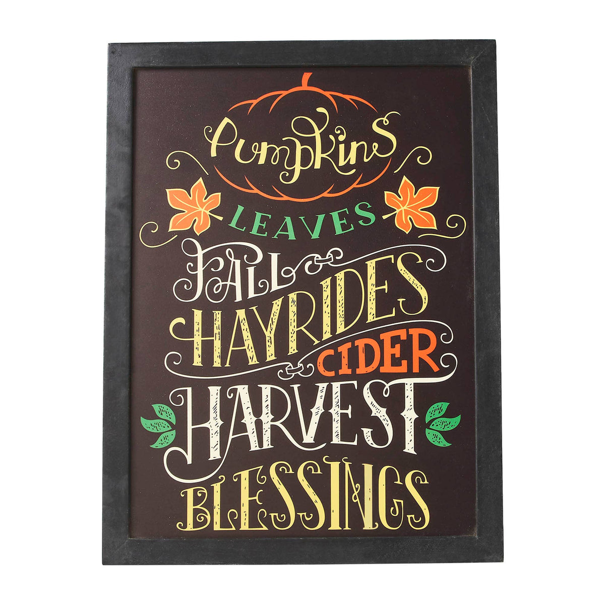 Harvest Autumn Blessings 12x16 Framed Wood Sign