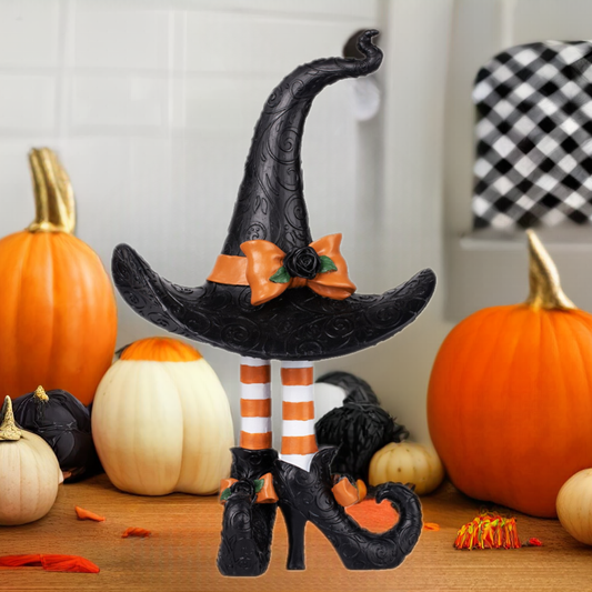 Witch Hat with Legs Figurine