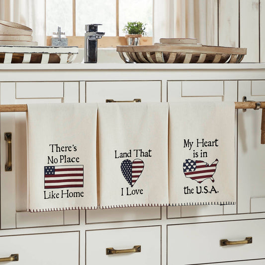 The Land That I Love Americana Tea Towel (Set of 3)