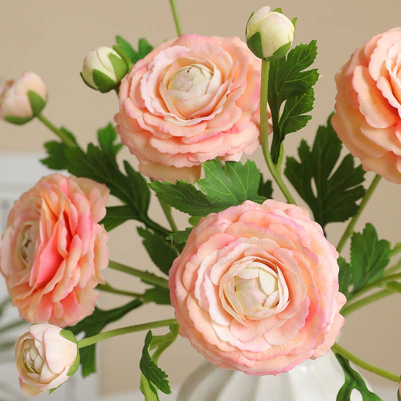 Ultra Realistic Artificial Real Touch Ranunculus