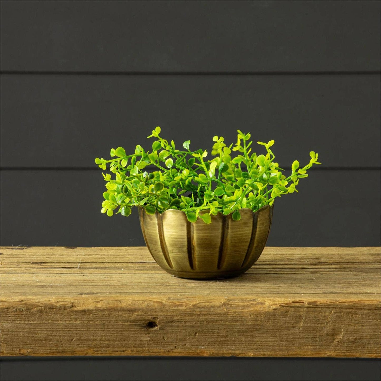 Scalloped Brass Bowl