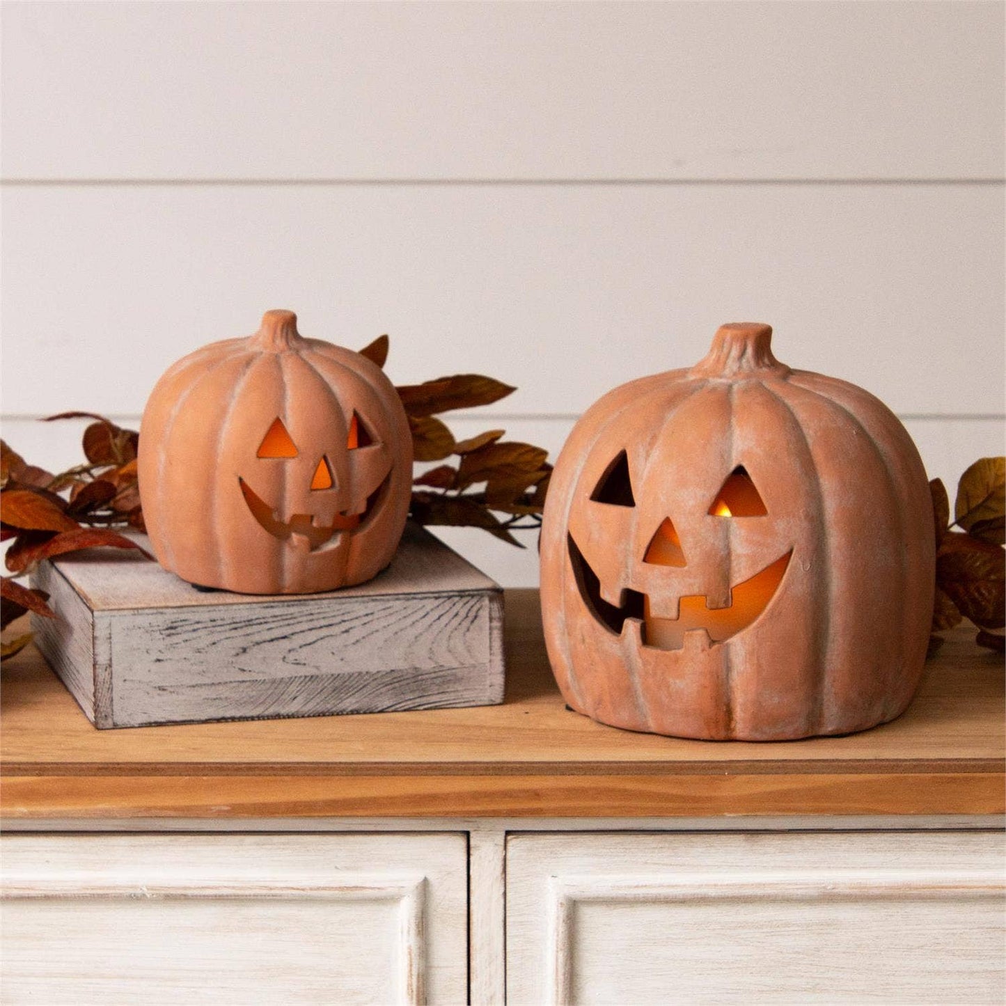 Terracotta Jack O' Lanterns (2 sizes)