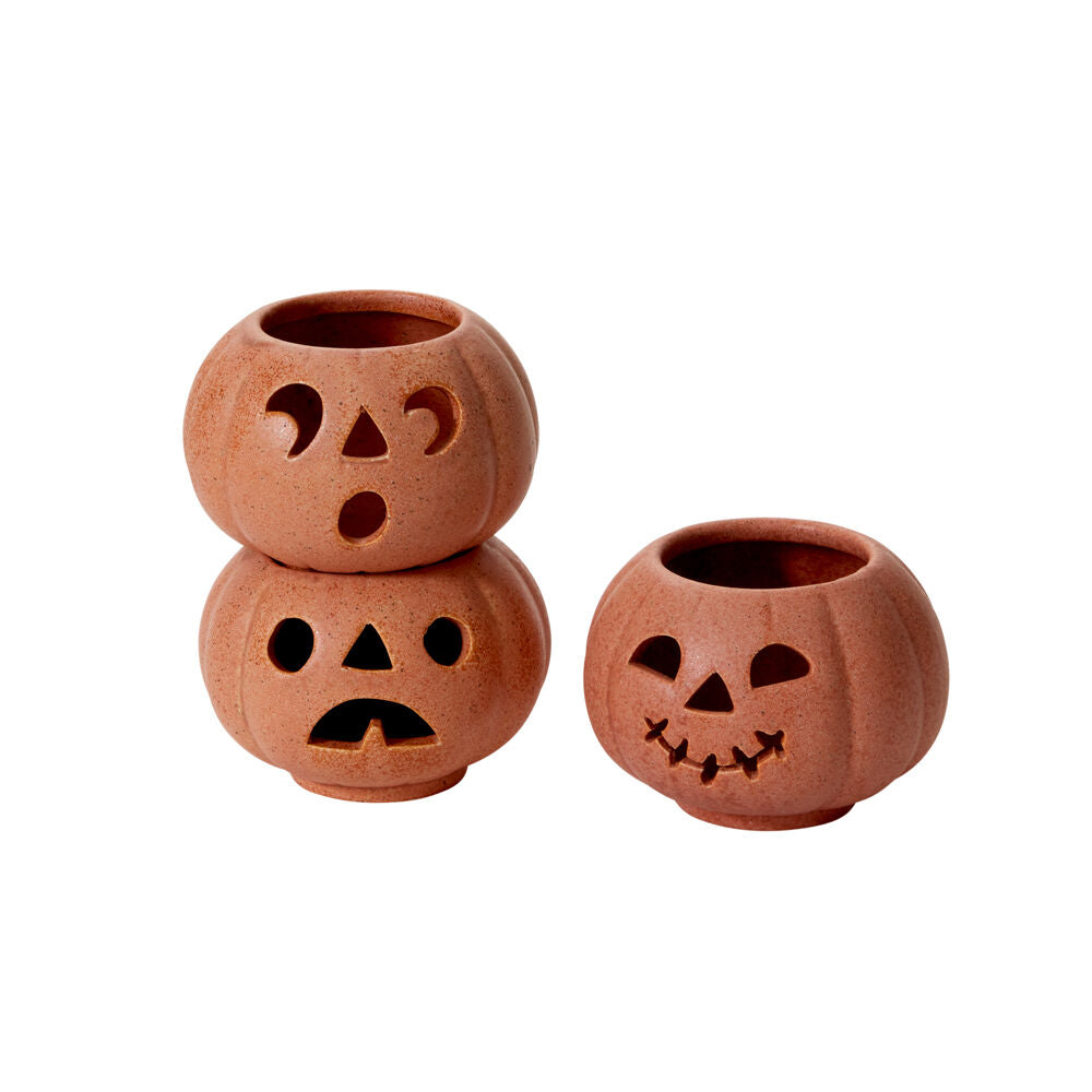 Pumpkin Votive Holders (3 different faces)