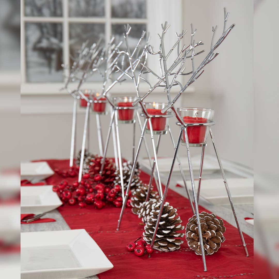 Modern Metal Reindeer candle holder