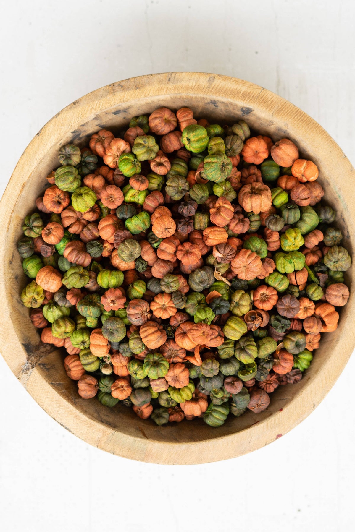 ORANGE AND GREEN PUTKA PODS  -Bowl Filler