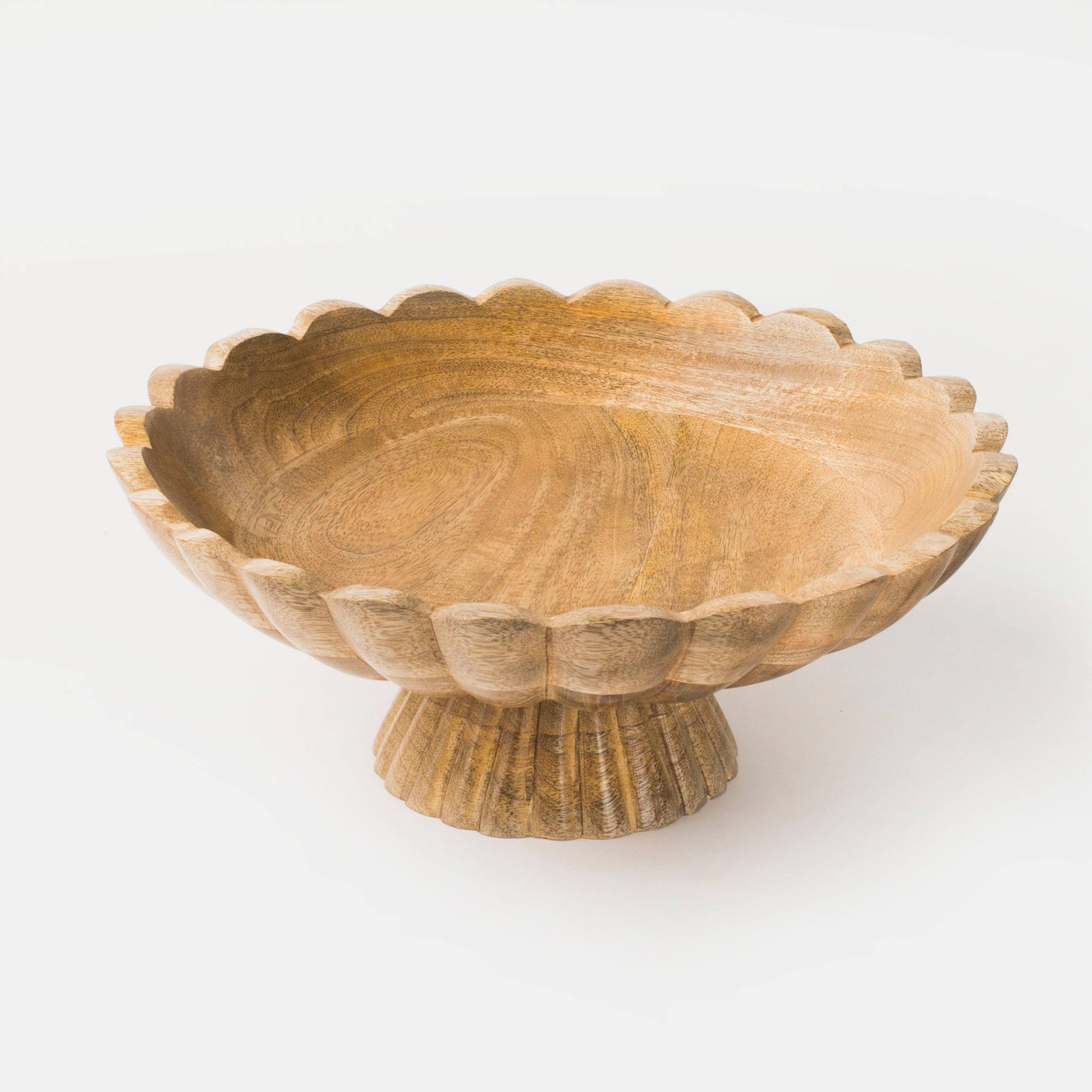 Scalloped Fluted Pedestal Bowl