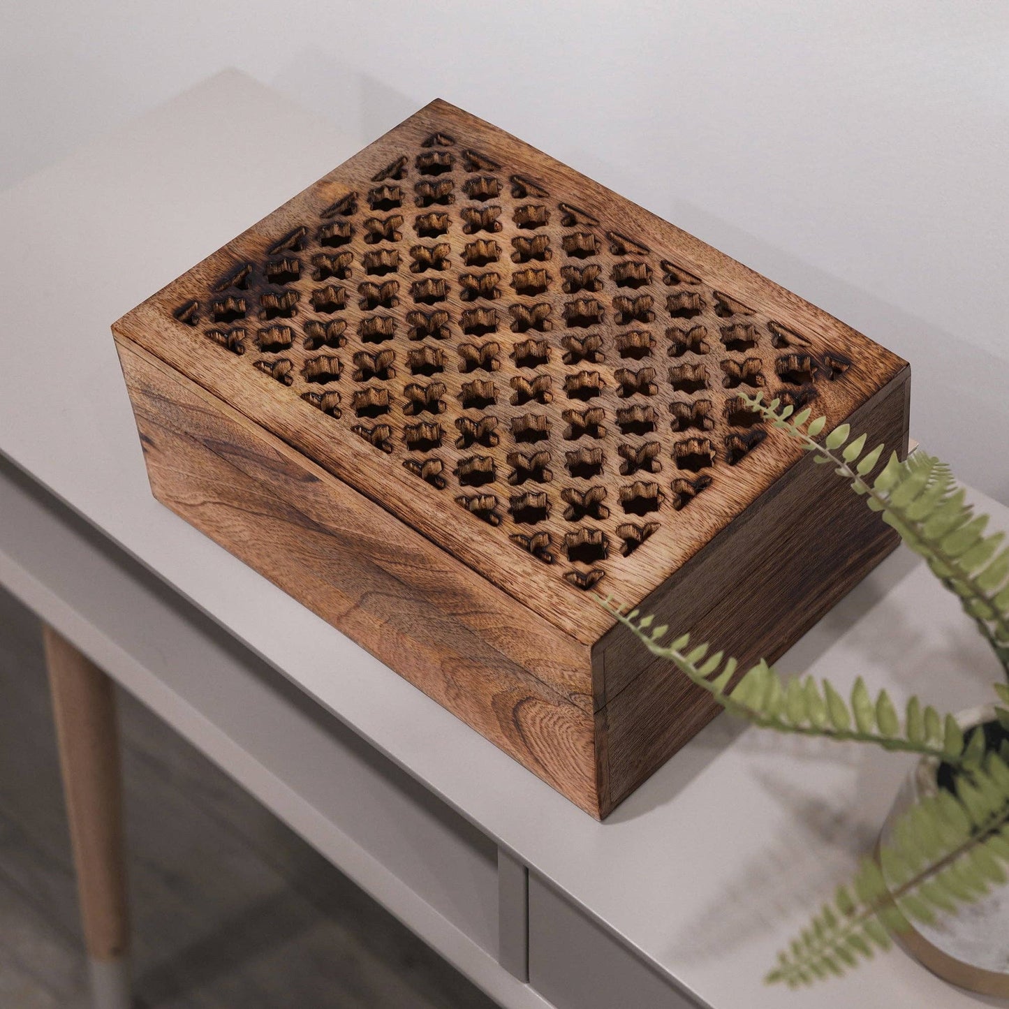 Trellis Mango Wood Box