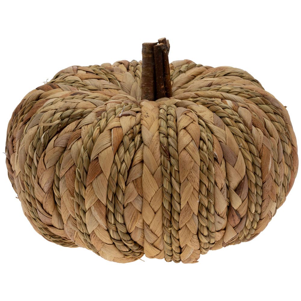 7.5" Dia. Woven Wicker Pumpkin Fall Autumn