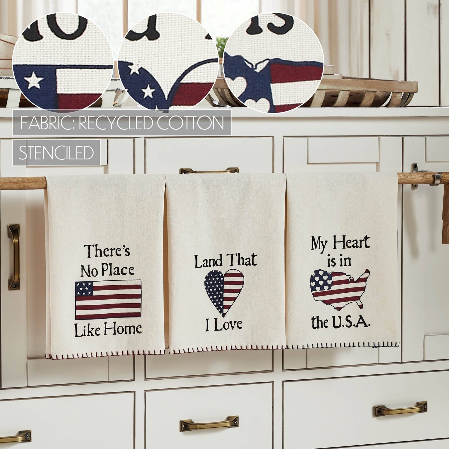 The Land That I Love Americana Tea Towel (Set of 3)