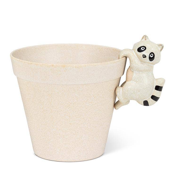 Climbing Raccoon Pot Hanger 4"H