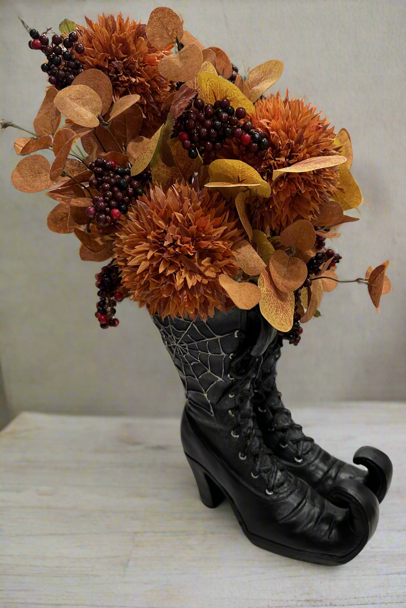 Halloween Witch’s Boots Floral Arrangement