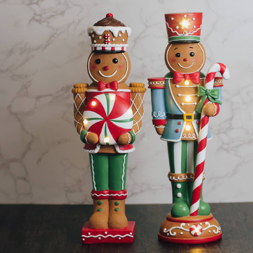 Peppermint Gingerbread Man LED (hand-crafted)