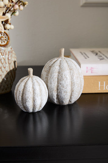 Pumpkin Patch figurines - Set of 2 (white)