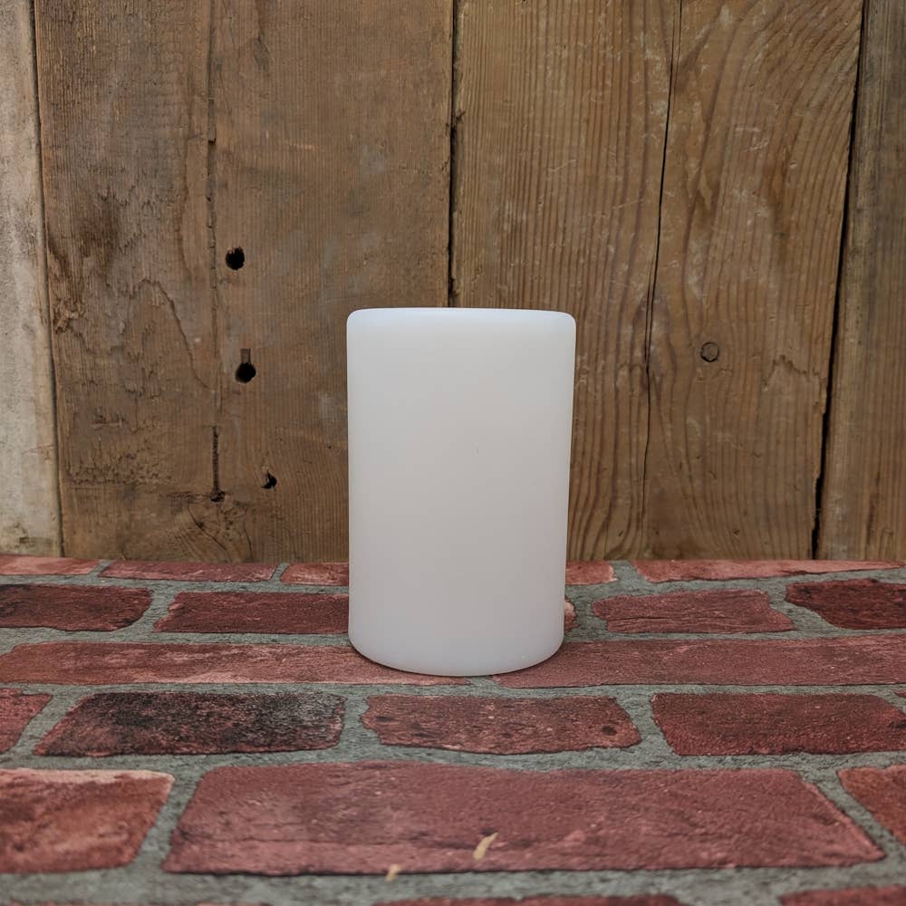 White LED Flame Illusion Pillar 6"x4"