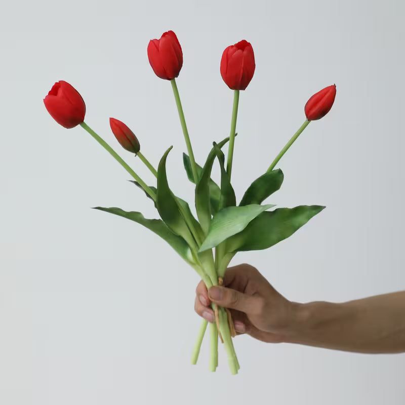 16" Tulip Real Touch Lifelike Bunch (Multiple Colors)