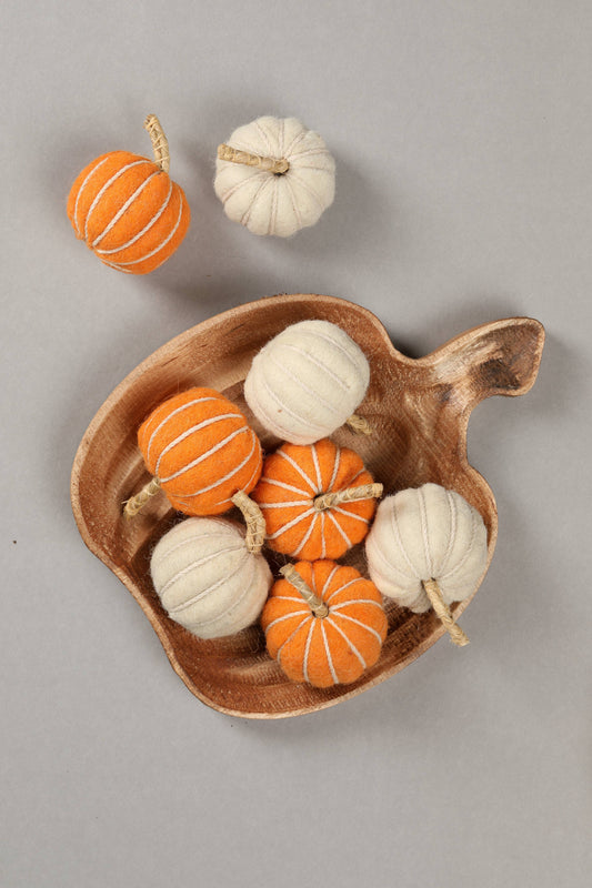 Ivory & Orange Pumpkin Bowl Filler (Set of 12)