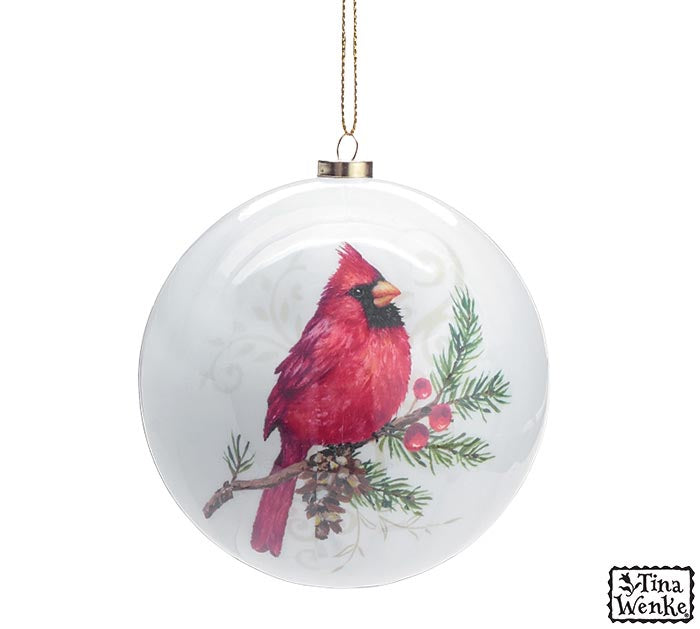 4" CARDINAL HOLIDAY HOPE ORNAMENT
