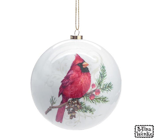 4" CARDINAL HOLIDAY HOPE ORNAMENT